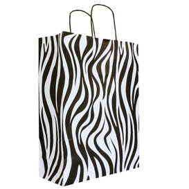 50x papieren tasjes Zebra A5