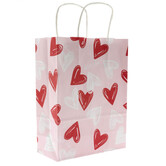 50x papieren tasjes Hearts A5