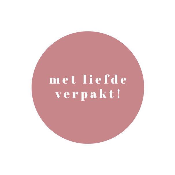 Levering uit voorraad 500x sticker 'Met liefde verpakt' Roze 40mm