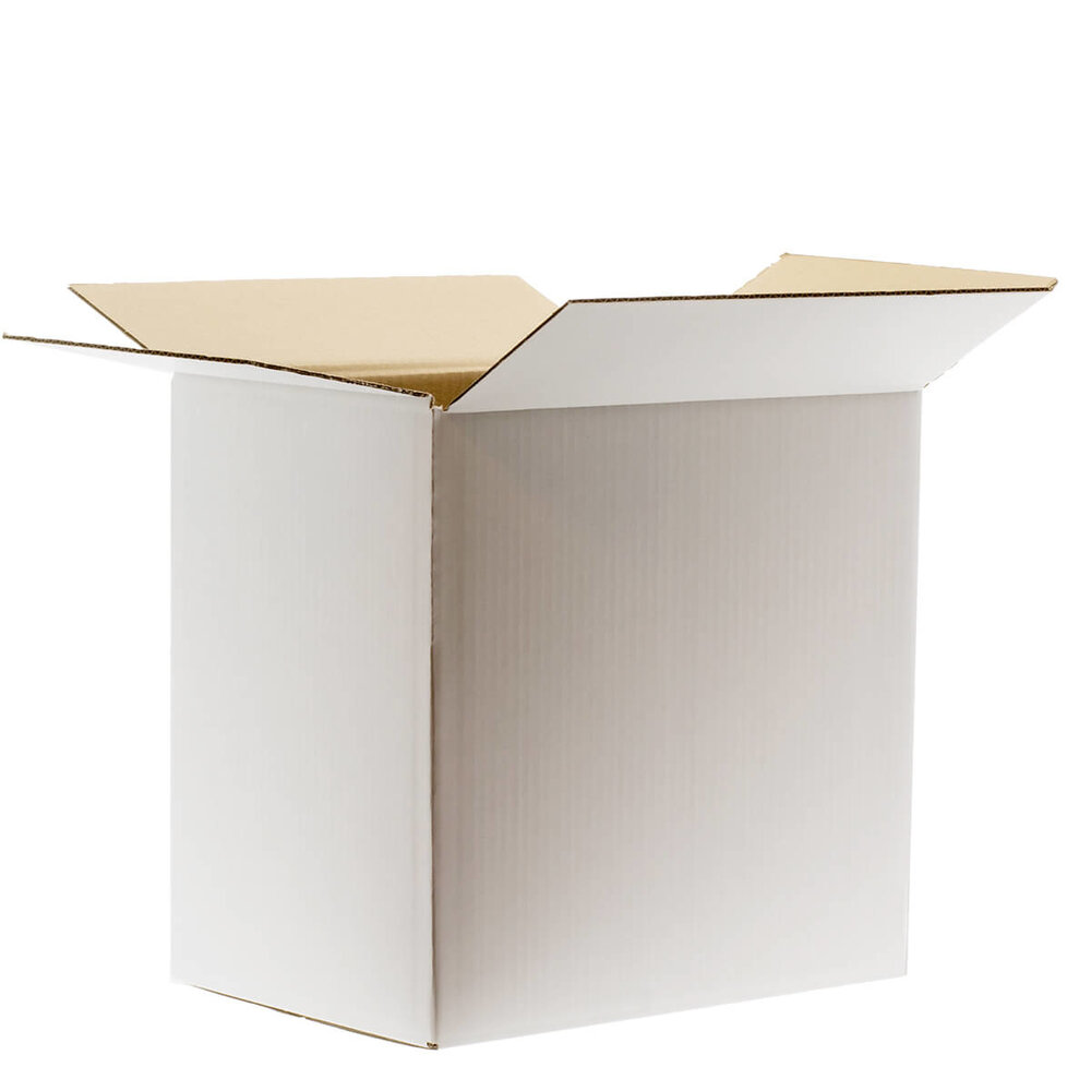 Witte kartonnen dozen rechthoek 7,5 9,5 11,5 14cm - set 4 stuks