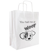 Papieren tasjes A4 'You had me at woof'