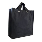 10x Boodschappentas Zwart non woven 42x14x46cm