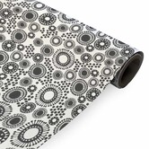 Inpakpapier Zwart Mandala 50cm x 200mtr