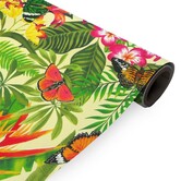 Inpakpapier Jungle Bloemen vlinders 50cm x 200mtr