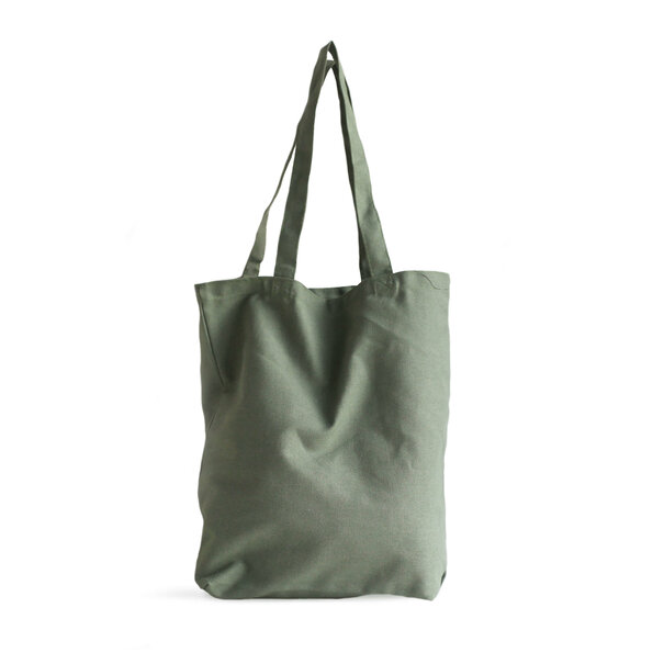 Levering uit voorraad 10x canvas shopper Groen