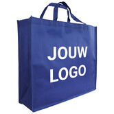 Shopper bedrukken Blauw non woven 54x14x45cm - Spoed