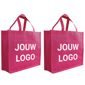Shopper bedrukken Fuchsia non woven 42x12x35cm - Spoed