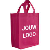 Shopper bedrukken Fuchsia non woven 24x10x30cm - Spoed