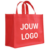 Shopper bedrukken Rood non woven 32x12x25cm - Spoed