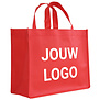 Shopper bedrukken Rood non woven 32x12x25cm - Spoed