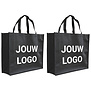Shopper bedrukken Zwart non woven 42x12x35cm - Spoed