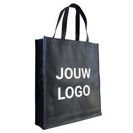 Shopper bedrukken Zwart non woven 40x9x42cm - Spoed