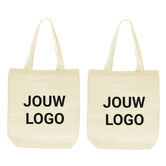 Katoenen tas bedrukken 38x42+10cm Ecru - Spoed