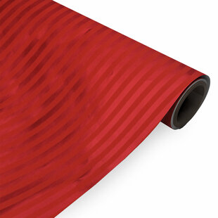 Inpakpapier Rood/Roze  30cm x 100mtr - Gemetalliseerde strepen