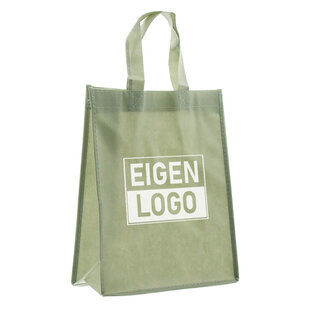 Shopper bedrukken Groen non woven 24x10x30cm - Spoed