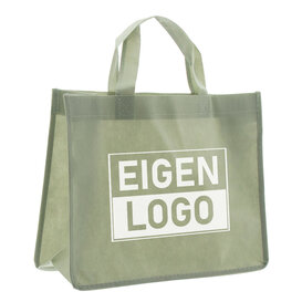 Shopper bedrukken Groen non woven 32x12x25cm - Spoed