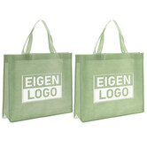 Shopper bedrukken Groen non woven 42x12x35cm - Spoed