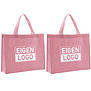 Shopper bedrukken Roze non woven 42x12x35cm - Spoed