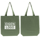 Katoenen tas bedrukken 38x42+10cm Groen - Spoed