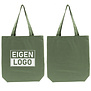 Katoenen tas bedrukken 38x42+10cm Groen - Spoed