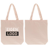 Katoenen tas bedrukken 38x42+10cm Roze