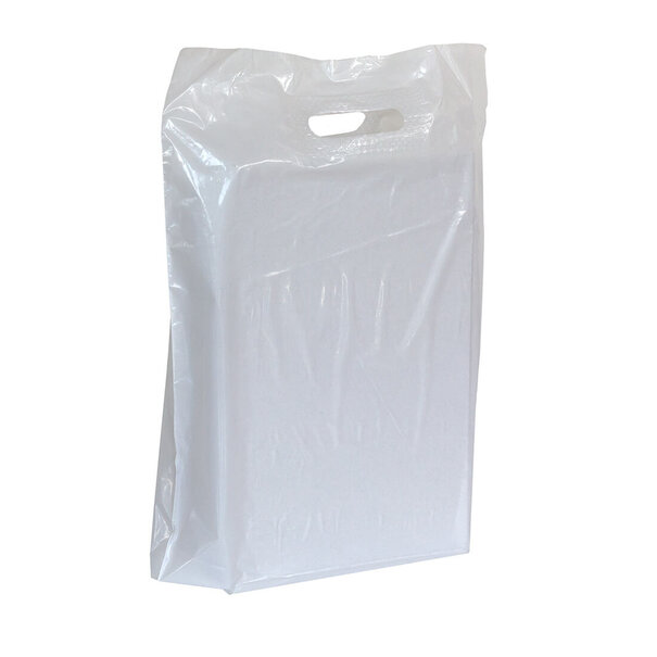 Levering uit voorraad 250x Plastic tassen 37x44+2x4cm Wit