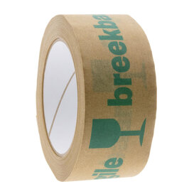 Papieren tape Breekbaar/Fragile 50mmx50mtr
