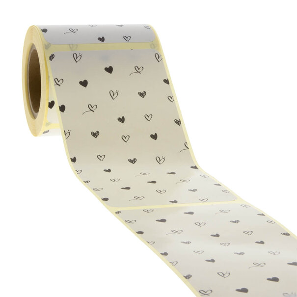 Levering uit voorraad 100x sluitsticker 'Hartjes'