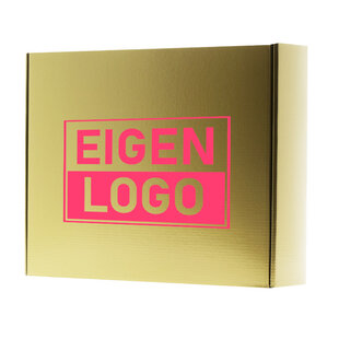 Postdozen bedrukken met NEON - Goud 350x280x80mm