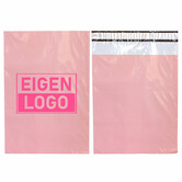 Roze verzendzakken bedrukken met NEON Medium