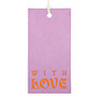 50x Cadeaulabels 'With love' Paars-Oranje