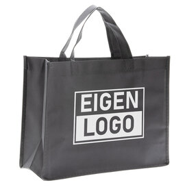 Shopper bedrukken Grijs non woven 32x12x25cm - Spoed