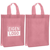 Shopper bedrukken Roze non woven 24x10x30cm - Spoed