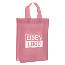 Shopper bedrukken Roze non woven 24x10x30cm - Spoed