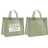 Shopper bedrukken Groen non woven 32x12x25cm - Spoed