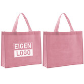 Shopper bedrukken Roze non woven 42x12x35cm - Spoed