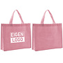 Shopper bedrukken Roze non woven 42x12x35cm - Spoed