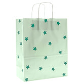 50x papieren tasjes  Stars A4