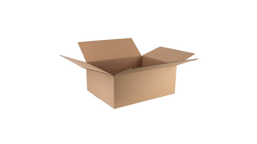 Kartonnen dozen bruin enkelgolf 500x400x200mm + rillijnen