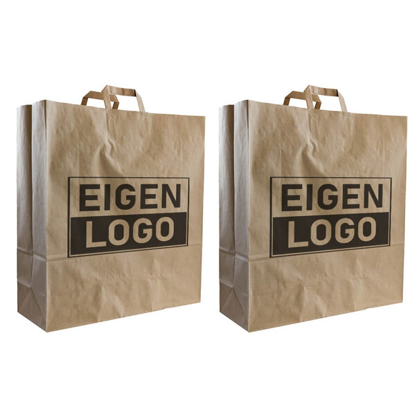 Levertijd ca. 5 weken Budget papieren tas 46x16x49cm - Logo bedrukking