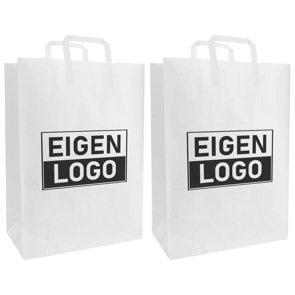 Levertijd ca. 5 weken Budget papieren tas 32x13x41cm (A3)- Logo bedrukking