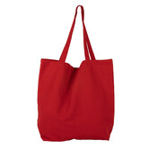 10x katoenen strandtas Cherry Red