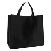 10x Shopper Zwart non woven 45x20x40cm