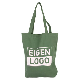 Katoenen tas bedrukken 38x42+10cm Groen - Spoed