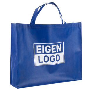 Shopper bedrukken Dark Blue non woven 54x14x45cm - Spoed