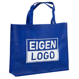 Shopper bedrukken Dark Blue non woven 42x12x35cm - Spoed