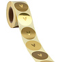 500x sticker 'Hart' assorti Goud-Goud 40mm