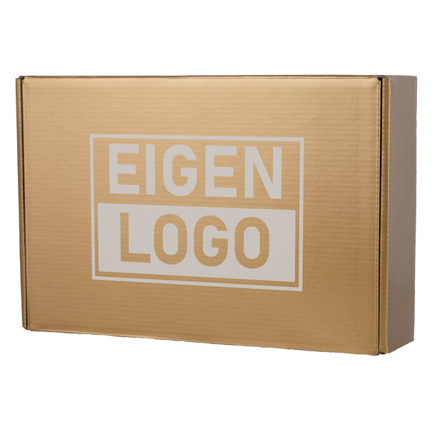 Levertijd ca.10 werkdagen Postdozen bedrukken Goud 280x190x75mm