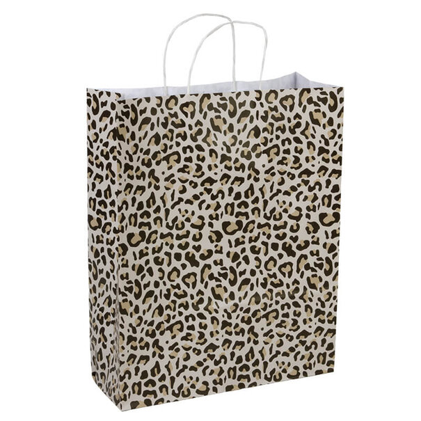 Levering uit voorraad 50x papieren tasjes Leopard A3