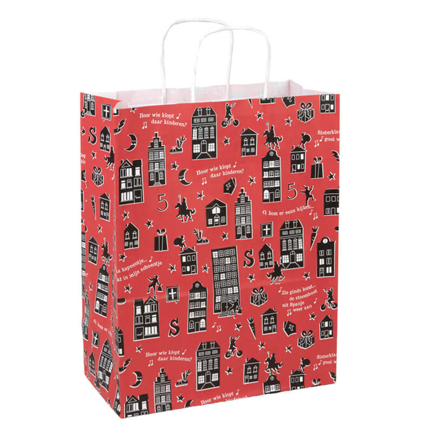 Sinterklaas Tasjes A4 Rood Rotim Verpakkingen you carry we care